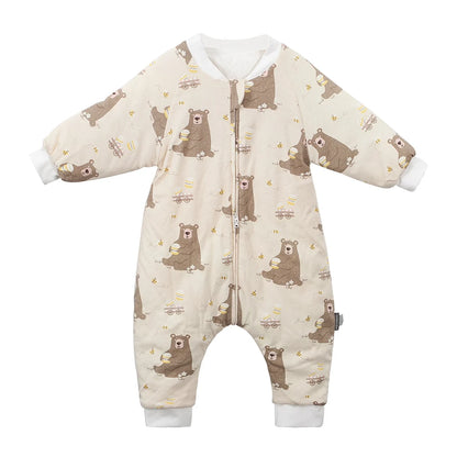 Baby Winter Sleeping Bag 1-4 Years – Warm Toddler Sleep Sack with Feet, Cute Girls' Growth Blanket & Cozy Sleepwear