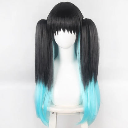 Demon Slayer Kisatsutai Uniform Cosplay Costume & Wig Set – Anime Halloween Party Outfit for Convention & Roleplay Wear