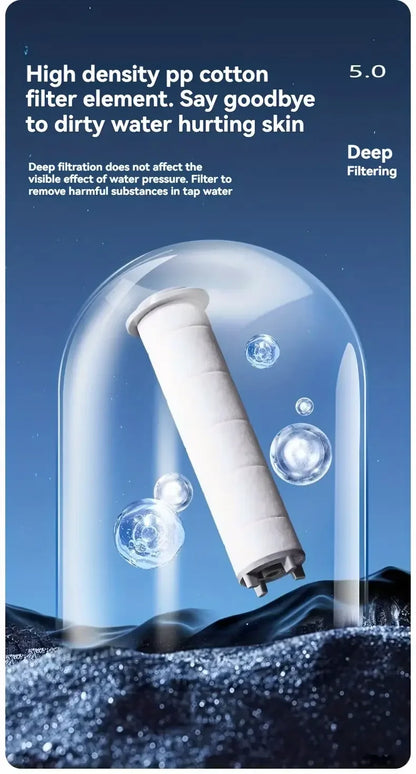 Pommeau de douche haute pression – Douchette à économie d'eau avec 5 modes, fonction d'arrêt à un bouton, ensemble d'accessoires de douche pour la maison et la salle de bain