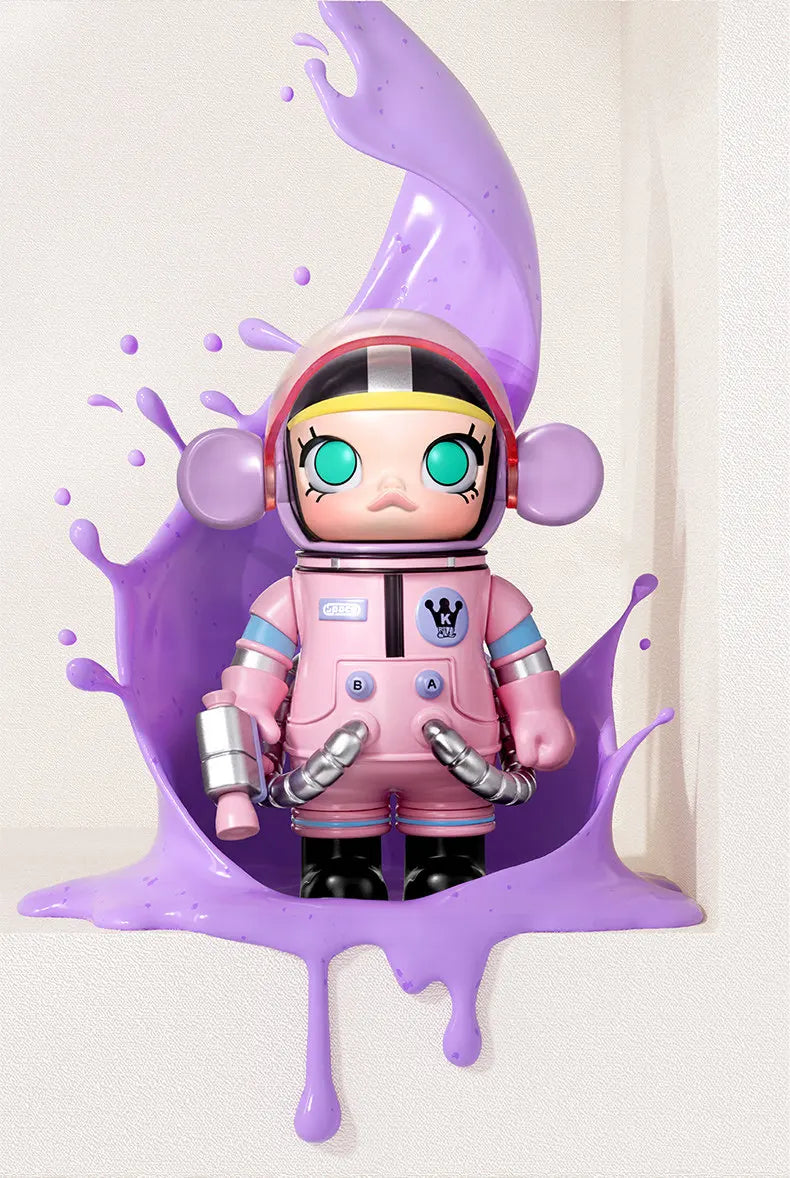 POP MART MEGA Space Molly 100% – Série 4e anniversaire – Boîte Mystère Figurines de Collection