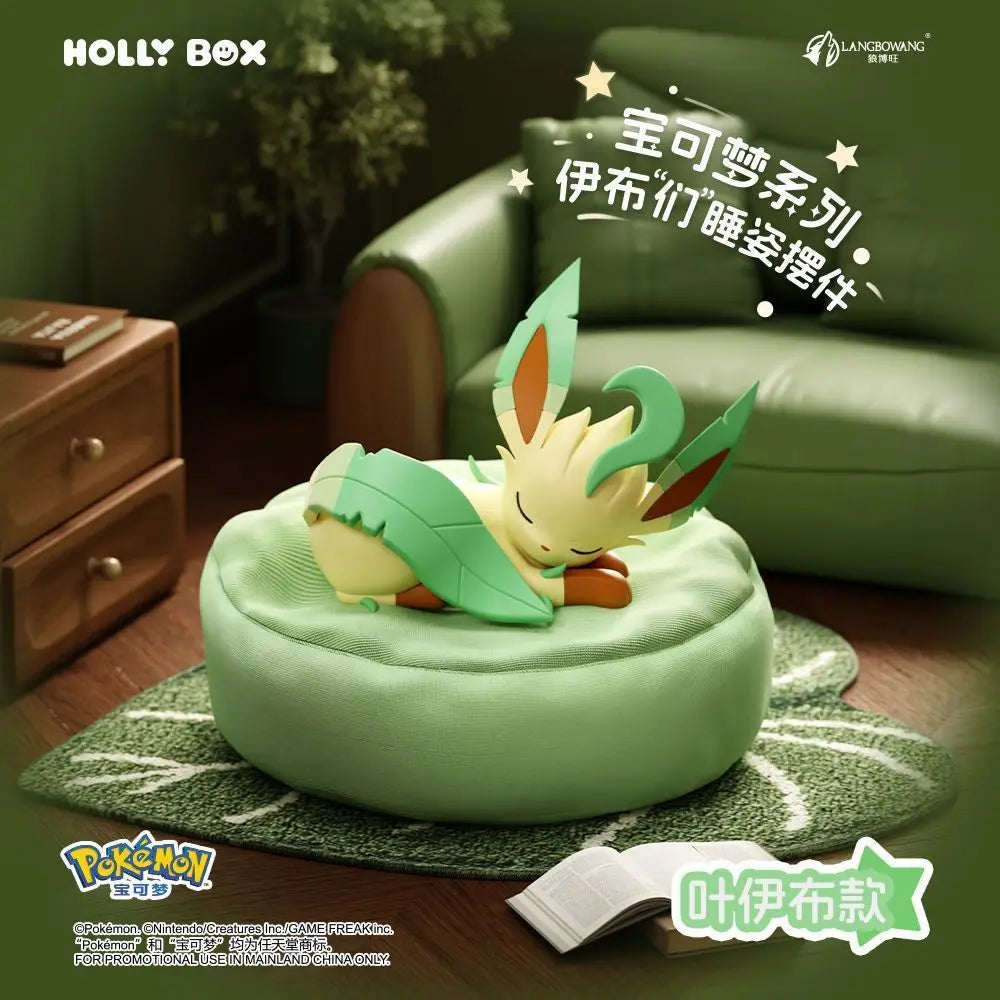 Pokémon Eevee Sleeping Pose Blind Box Figure – Cute Anime Collectible Lucky Charm Toy
