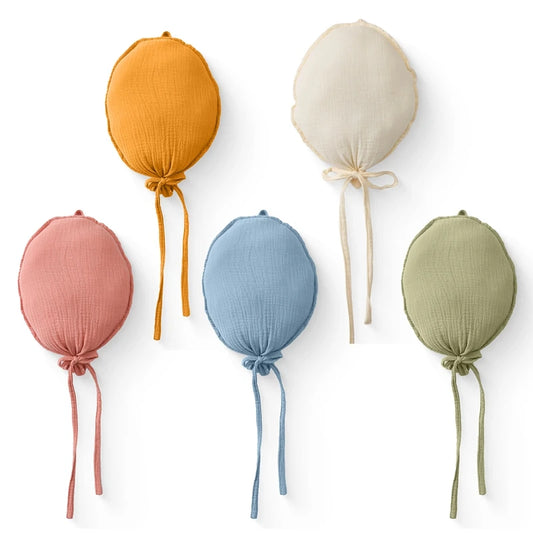 Decoración de pared de algodón con globos – Adorno colgante para habitación infantil, decoración suave de almohada con globos, accesorios de fotografía para recién nacidos y accesorios de guardería para habitación de bebé, fiesta y decoración del hogar