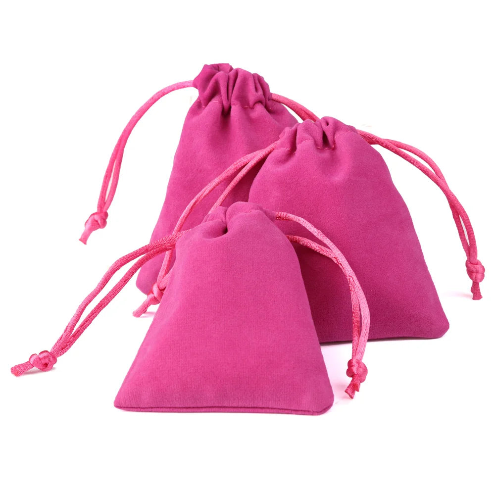 Sachets Cadeaux en Velours (10 pièces) – Pochettes Souples pour Bijoux (Bagues, Boucles d'Oreilles, Colliers), Petits Cadeaux, Faveurs de Mariage et Emballages de Noël