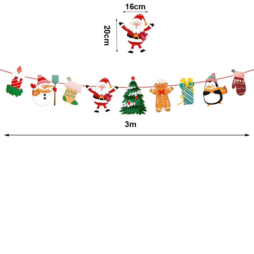 9-Inch Merry Christmas Paper Plates – Santa Claus, Christmas Tree & Elk Round Disposable Plates for Xmas Party & Table Decor