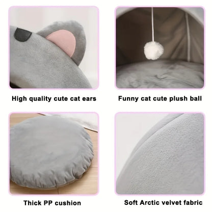 Panier dôme pour chat, niche pour chien, canapé douillet, tente de couchage douce pour petits et moyens chats et chiens