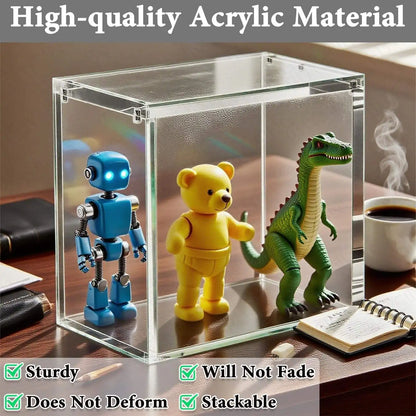 ETB Acrylic Display Box – Stackable Transparent Magnetic Storage Case for Elite Trainer Boxes (Dustproof Protector)