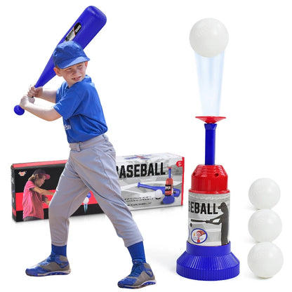 Kids Automatic Baseball Launcher Toy – Interactive Batting Practice Pitching Machine Set for Outdoor Parent-Child Play Gift
