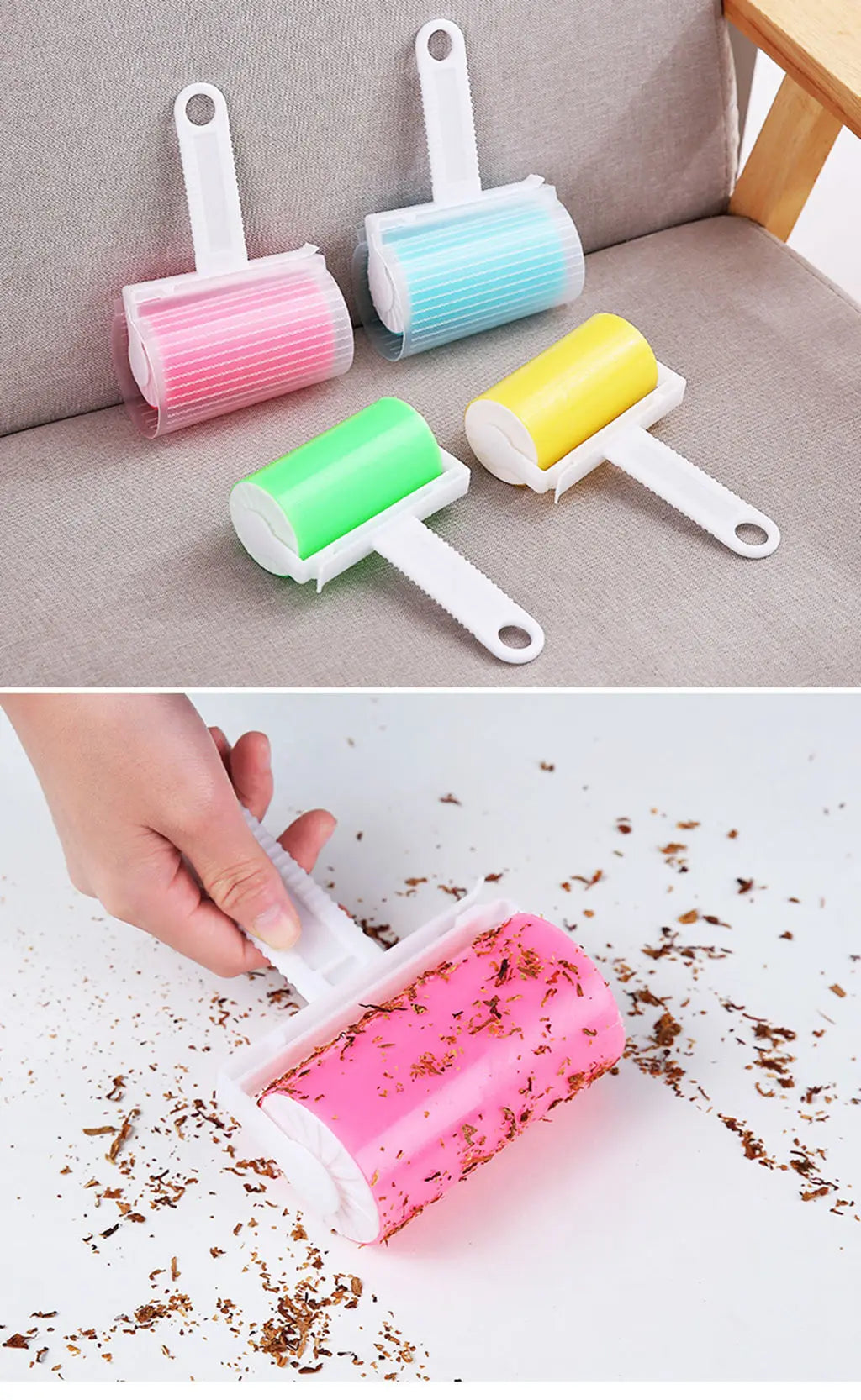 Reusable Pet Hair Remover Roller – Washable Sticky Lint Roller for Clothes, Furniture, Carpet & Sofa