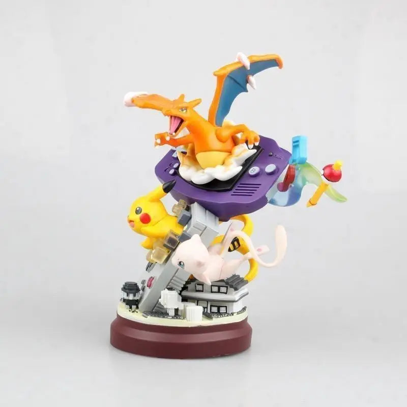 Figura de anime Pokémon de 20 cm – Estatua de PVC de Pikachu, Mew y Charizard para exhibición de mesa, decoración de sala de juegos y regalos para coleccionistas