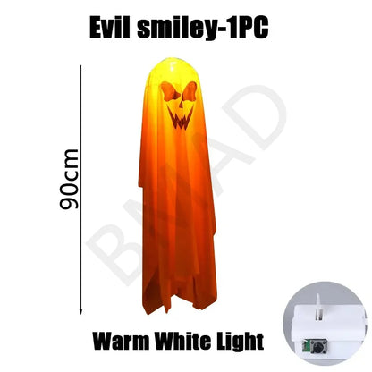 LED Flying Witch Hat Halloween Decorations – Hanging Ghost Lights & Glowing Wizard Lamp for Bar, Party, Dress-Up & Spooky Decor