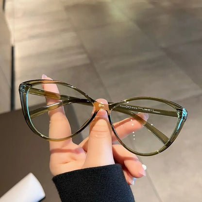 Y2K Retro Oval Glasses for Women – Sweet & Cool Vintage Eyewear with Anti-Blue-Light Lenses for Reading & Computer Use