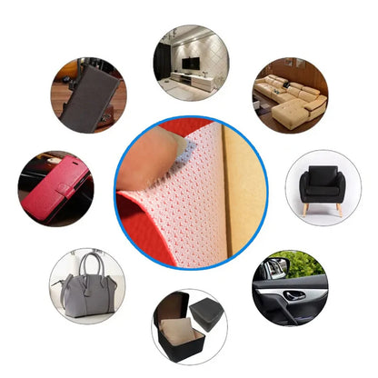 0.9mm Self Adhesive Soft PVC Artificial Leather Repair Patch for Sofas, Chairs, Furniture & DIY Crafts