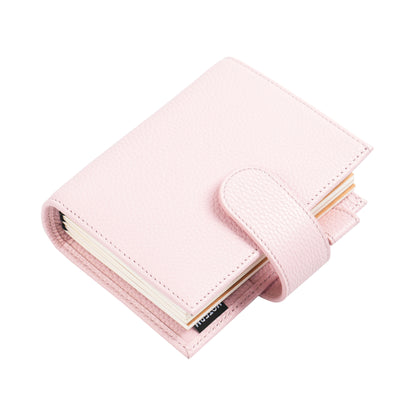 Moterm Passport Size Travel Journal – Genuine Cowhide Pebbled Leather Notebook & Organizer with Double Snap Closure