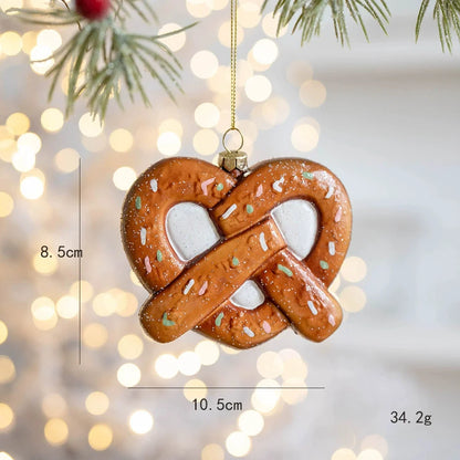 Christmas Plastic Hanging Ornaments – Old Man, Car & Bear Pendant Decorations for Christmas Tree, Family Party & Holiday Home Decor