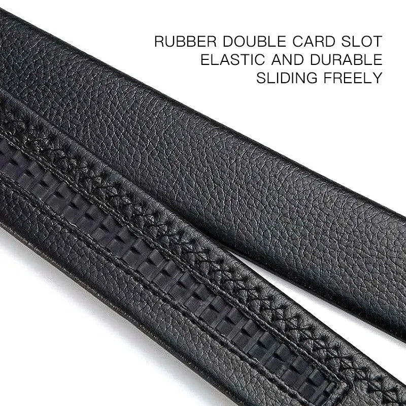 Men's 120cm Business Leather Belt – High-Quality Metal Automatic Buckle Work Belt, Adjustable Formal Waist Strap for Office & Daily Wear