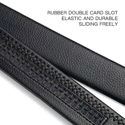 Men's 120cm Business Leather Belt – High-Quality Metal Automatic Buckle Work Belt, Adjustable Formal Waist Strap for Office & Daily Wear