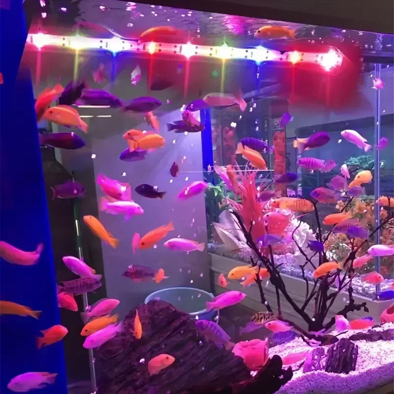 17-47cm Multicolor Aquarium LED Light – USB Waterproof Submersible Fish Tank Mood Lamp, Decorative Plant & Aquatic Grow Light