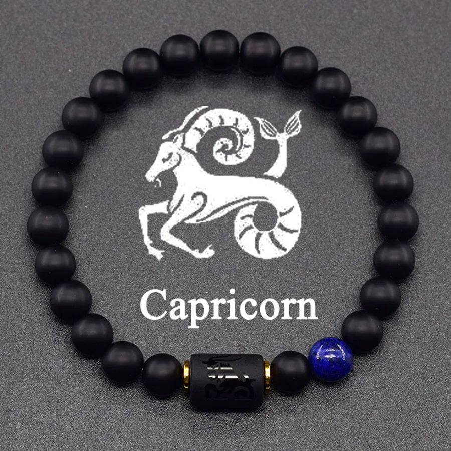 Pulsera de constelación de 12 signos del zodiaco – Brazalete con dije de astrología para hombres y mujeres | Regalo de joyería de amistad Aries, Virgo, Leo y Libra