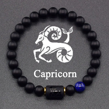 Pulsera de constelación de 12 signos del zodiaco – Brazalete con dije de astrología para hombres y mujeres | Regalo de joyería de amistad Aries, Virgo, Leo y Libra