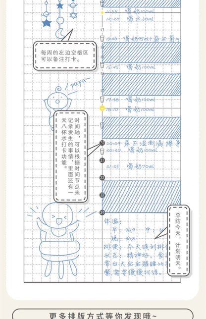 Kinbor Undated Weekly Planner – Portable Daily, Monthly & Schedule Journal Notebook