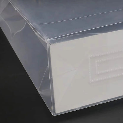 10PCS Frosted Transparent Plastic Gift Bags with Handles for Retail, Gifts, Shopping & Packaging