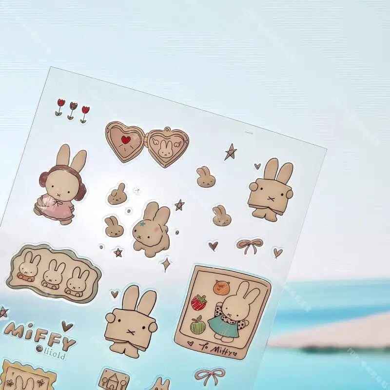 Cute Miffy 3D Nail Stickers – Kawaii Anime Glass Camera Nail Art Decorations (Holiday Gift Set)