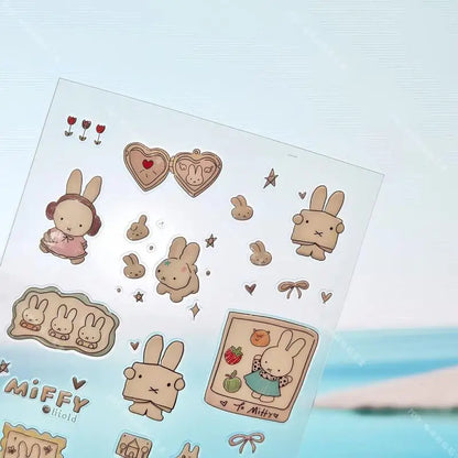 Cute Miffy 3D Nail Stickers – Kawaii Anime Glass Camera Nail Art Decorations (Holiday Gift Set)