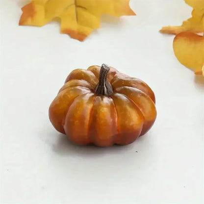 9PCS Mini Artificial Pumpkins – Fake Pumpkin Halloween Decorations for Home, Autumn Harvest, Thanksgiving Parties & Seasonal Decor