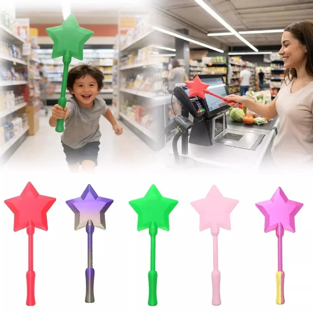 3D Printed Magic Star Wand Stand – Portable Credit Card Holder Desktop Organizer & Display Accessory