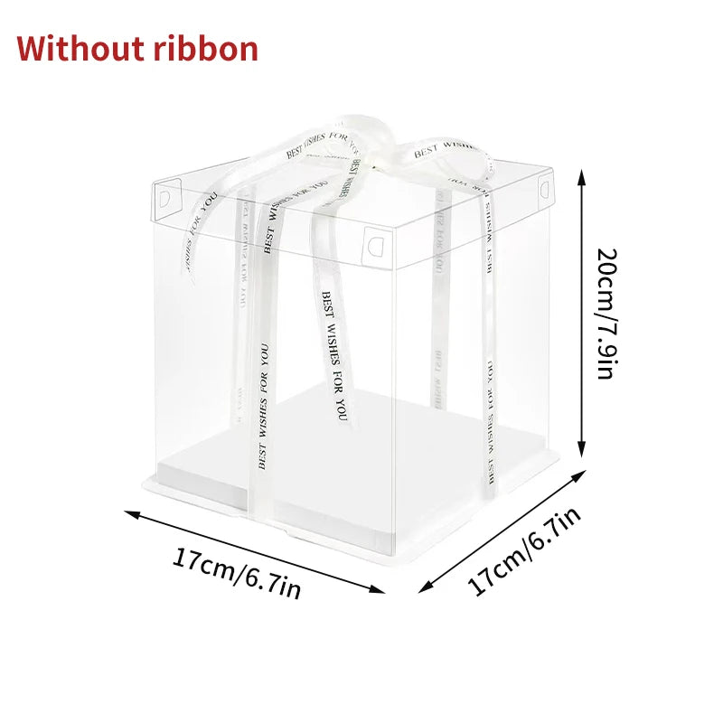 Boîte Cadeau Transparente pour Gâteaux, pour Boulangeries, Desserts, Mariages, Anniversaires et Emballages de Fête