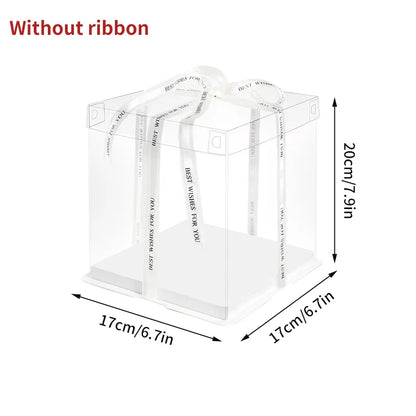 Boîte Cadeau Transparente pour Gâteaux, pour Boulangeries, Desserts, Mariages, Anniversaires et Emballages de Fête