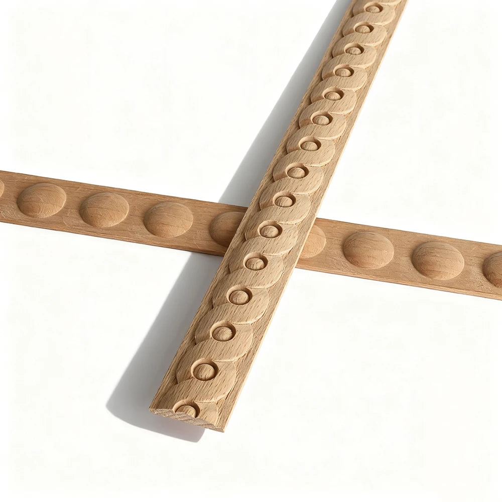 Appliques décoratives en bois moulé – Boiseries murales sculptées pour meubles, armoires, coins et décoration intérieure