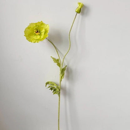 105cm Artificial Poppy Flowers – Large Realistic Faux Floral Stem for Wedding Decor, Vase Arrangements, Home Decoration, Photo Props & Window Displays