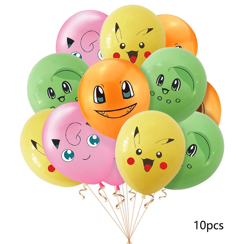 Pokémon Gift Bags – Pikachu Theme Birthday Party Packing Bags for Balloons, Candy, Snacks & Kids Party Favors (Charmander & Squirtle Design)