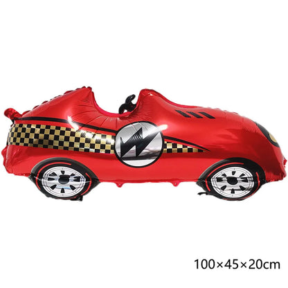 Racing Car Birthday Party Decorations – Race Car, Tire Wheel, Traffic Cone & Checkered Balloons for Kids' Racing-Themed Parties