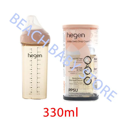 Hegen Original PPSU Baby Bottle Gift Set with Storage Lid, Pacifier & Water Bottle