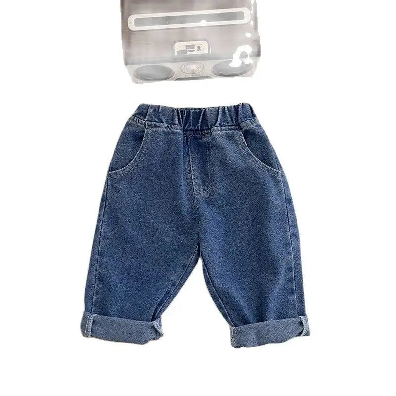 Pantalones vaqueros MILANCEL para bebé – Jeans lisos suaves para niños y niñas, pantalones informales para niños, parte inferior de moda cómoda para el uso diario de bebés y niños