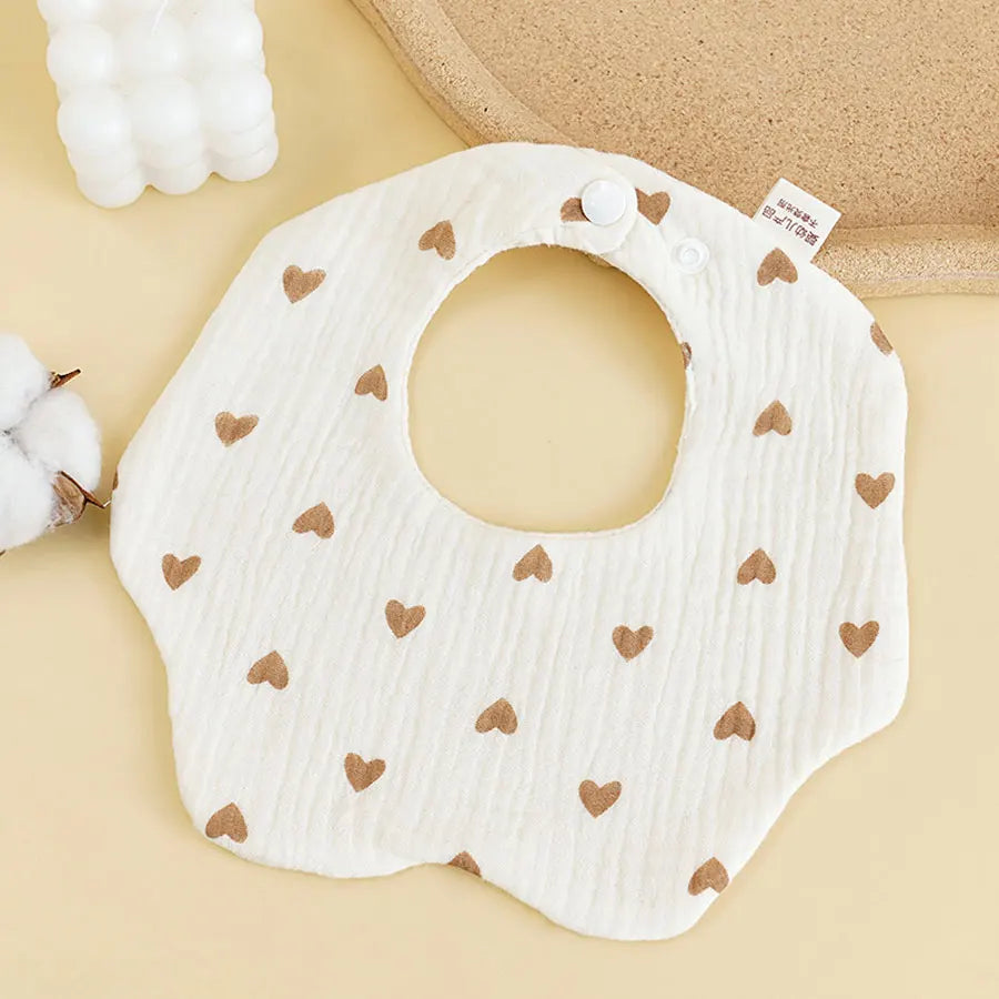 3PCS Pure Cotton Baby Gauze Towels – Soft Breathable Drool Bibs & Saliva Wipes for Newborns
