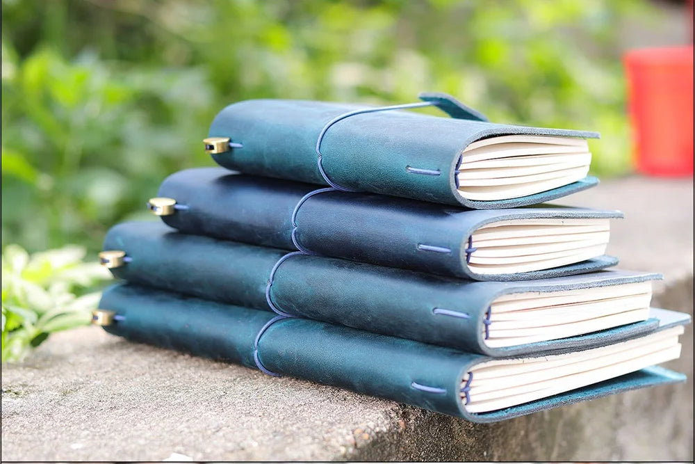 Genuine Leather Refillable Travel Journal – Handmade Retro Diary, Sketchbook & Notebook