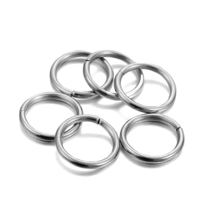 30 à 200 Anneaux de jonction fendus en acier inoxydable (3 à 25 mm) – Connecteurs à boucle ouverte pour la fabrication de bijoux, bracelets, colliers et loisirs créatifs