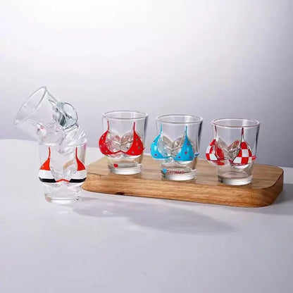 Bikini-Shaped Shot Glass, Sexy Body Vodka Liquor Cup, Novelty Bar Drinkware, Funny Party Drinking Glass for Celebrations and Gifts