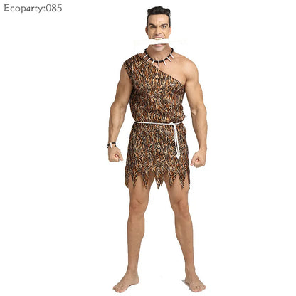 Cosplay Hunter Costume | Unisex Tribal-Inspired Wilderness Outfit for Halloween, Stage Performance & Party Roleplay