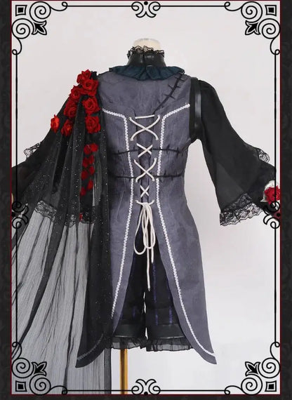 Identity V Psychologist Emily (Everlasting Night Patient) Cosplay Costume – Halloween Party Outfit Series Game Dress Suit for Roleplay & Convention Events