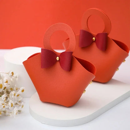 20PCS Bolsas de Regalo de Cuero con Cinta de Lazo – Mini Bolsos para Recuerdos de Bodas, Navidad, Dulces, Regalos y Empaque de Lujo para Fiestas