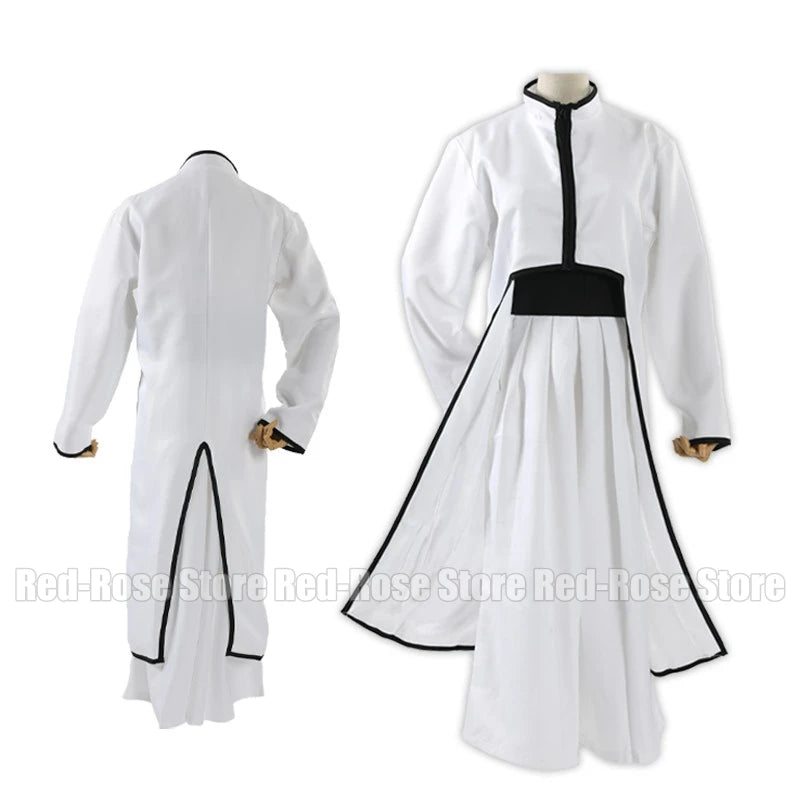 Ulquiorra Cifer Inspired Cosplay Costume – White Hollow Robe Cloak Kimono Coat Anime Roleplay Outfit for Halloween & Conventions