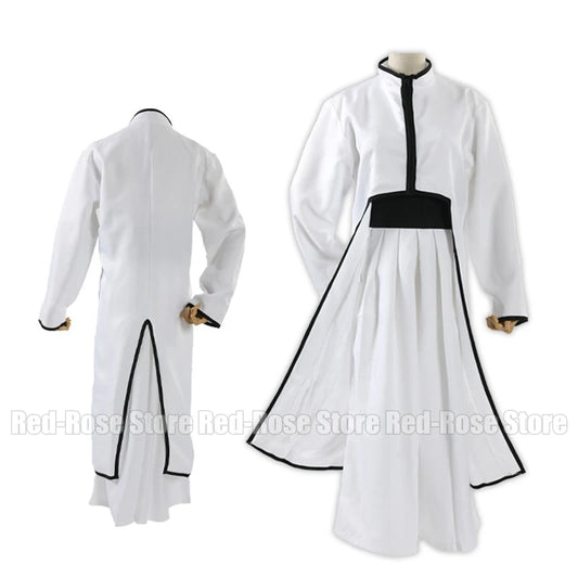 Disfraz de cosplay inspirado en Ulquiorra Cifer – Túnica hueca blanca, capa, kimono, abrigo, traje de rol de anime para Halloween y convenciones