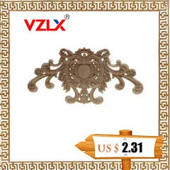 Appliques décoratives en bois moulé – Boiseries murales sculptées pour meubles, armoires, coins et décoration intérieure
