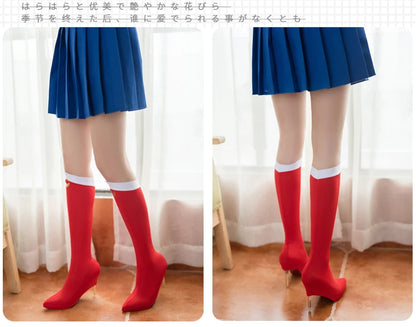 Tsukino Usagi Cosplay Costume Set – Outfit Props with Stocking Socks (Anime Character Dress-Up for Christmas, Halloween, Carnival & Party Events)