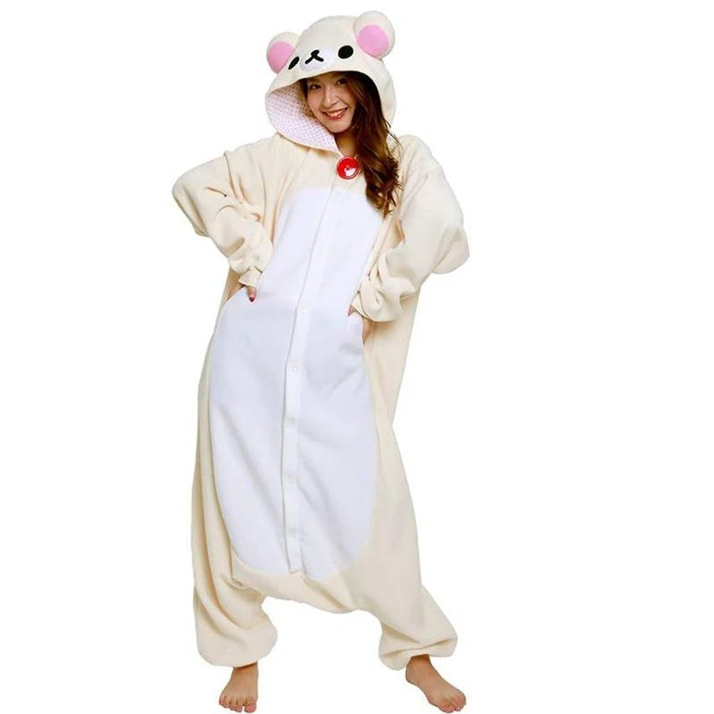 Cute Pig Animal Pajamas Onesie – Kawaii Cartoon Hoodie Jumpsuit, Soft Warm Cosplay Sleepwear for Home, Lounging & Parties