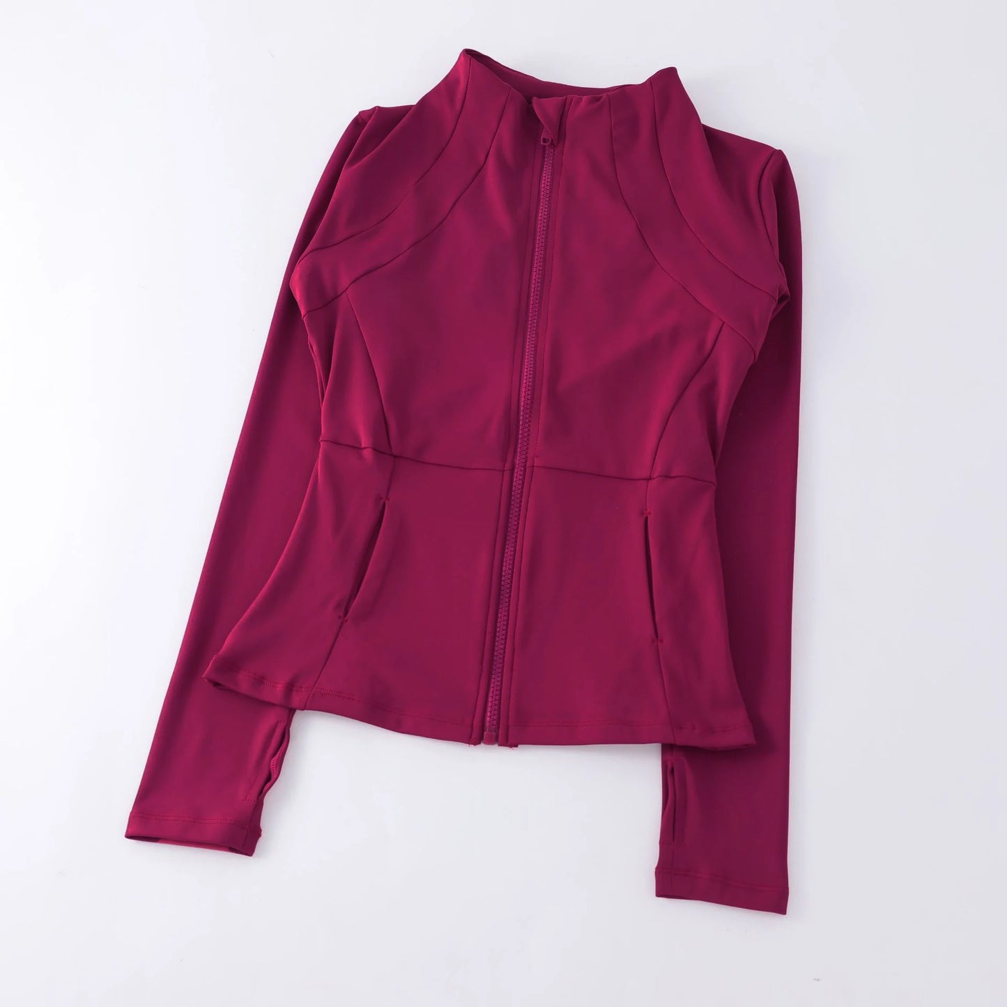 Women’s Yoga & Running Sports Jacket – Long Sleeve Windbreaker Activewear Sweatshirt for Workout & Training